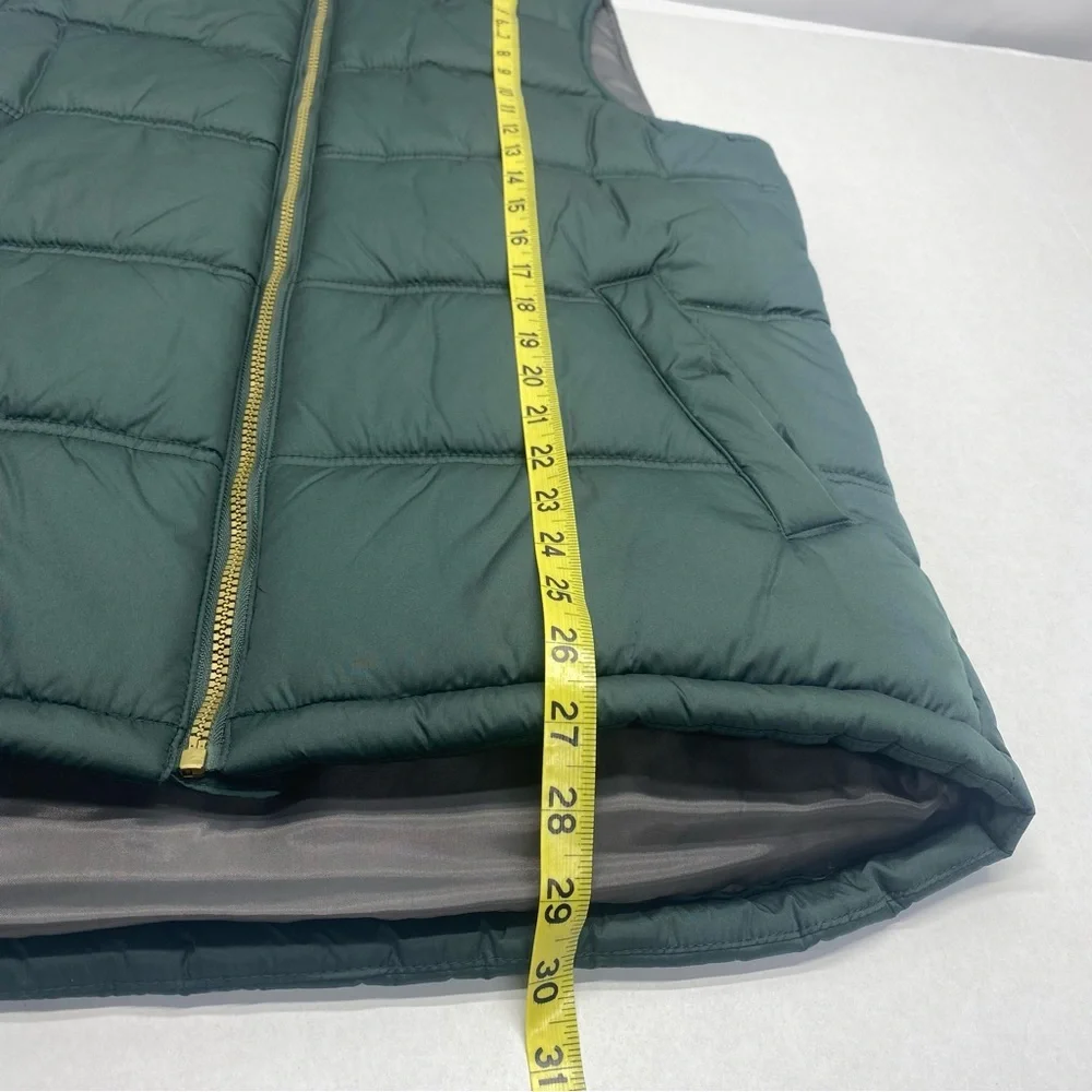 PUFFER VEST MENS MEDIUM GREEN WEATHERPROOF VINTAGE - Picture 9 of 10
